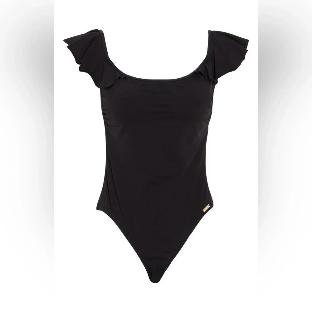 Vince Camuto Ruffle Bandeau One Piece Swimsuit size 6